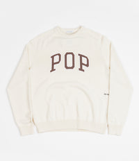 Pop Trading Company Arch Knitted Crewneck Sweatshirt - Off White