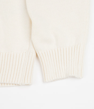 Pop Trading Company Arch Knitted Crewneck Sweatshirt - Off White