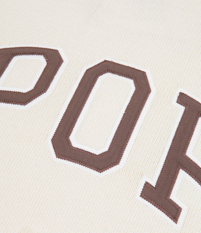 Pop Trading Company Arch Knitted Crewneck Sweatshirt - Off White