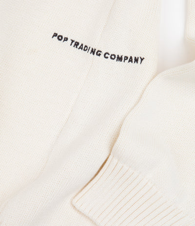 Pop Trading Company Arch Knitted Crewneck Sweatshirt - Off White