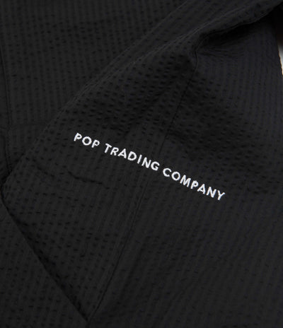 Pop Trading Company Big Pocket Overshirt - Black Seersucker