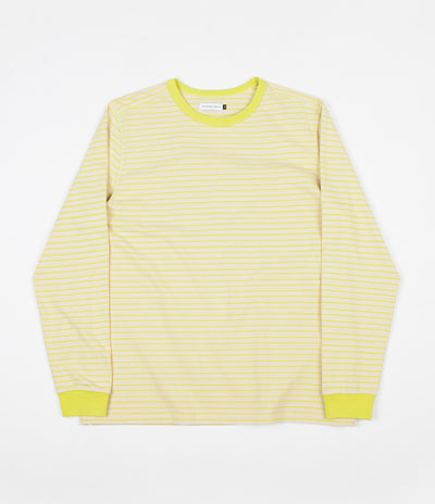 Pop Trading Company Blaine Striped Long Sleeve T-Shirt - Electric Yellow / White