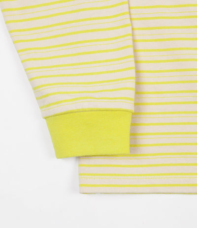 Pop Trading Company Blaine Striped Long Sleeve T-Shirt - Electric Yellow / White