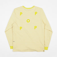 Pop Trading Company Blaine Striped Long Sleeve T-Shirt - Electric Yellow / White thumbnail
