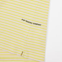 Pop Trading Company Blaine Striped Long Sleeve T-Shirt - Electric Yellow / White thumbnail