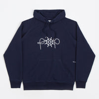 Pop Trading Company Captain Embroidery Hoodie - Navy thumbnail