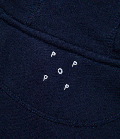 Pop Trading Company Captain Embroidery Hoodie - Navy