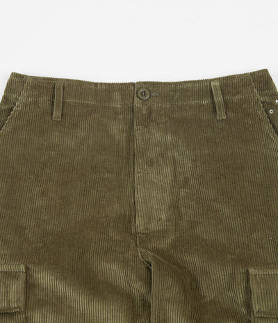 Pop Trading Company Corduroy Cargo Pants - Hunting Green