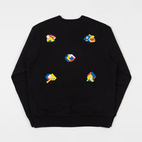 Pop Trading Company Delta Crewneck Sweatshirt - Black thumbnail