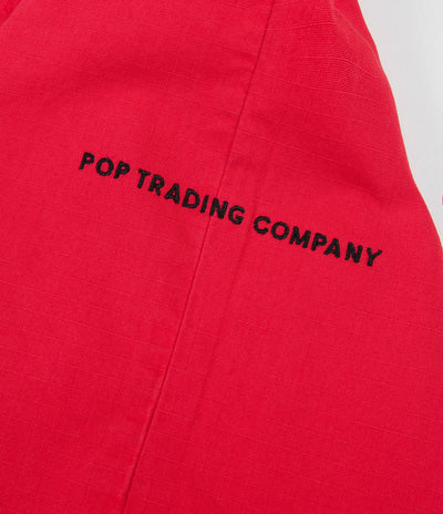 Pop Trading Company DRS Halfzip Hooded Jacket - Coral