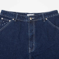 Pop Trading Company DRS Shorts - Rinsed Denim / White thumbnail