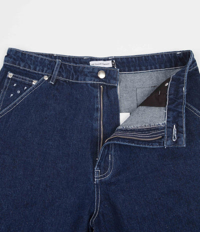 Pop Trading Company DRS Shorts - Rinsed Denim / White
