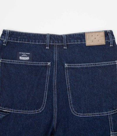 Pop Trading Company DRS Shorts - Rinsed Denim / White