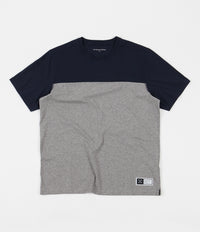 Pop Trading Company Fivestar T-Shirt - Navy / Heather Grey
