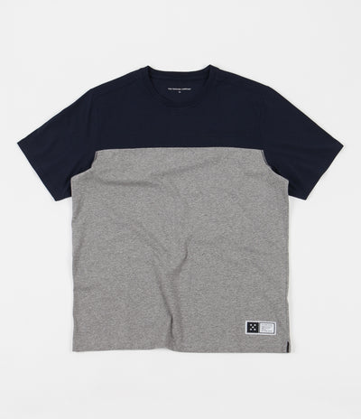 Pop Trading Company Fivestar T-Shirt - Navy / Heather Grey