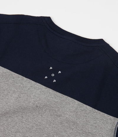Pop Trading Company Fivestar T-Shirt - Navy / Heather Grey