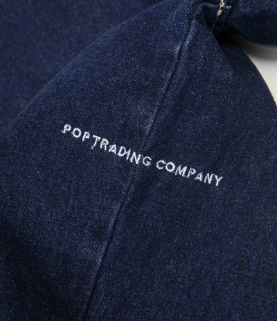 Pop Trading Company Full Button Jacket - Rinsed Denim