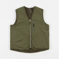 Pop Trading Company Harold Reversible Vest - Hunting Green thumbnail