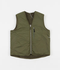 Pop Trading Company Harold Reversible Vest - Hunting Green
