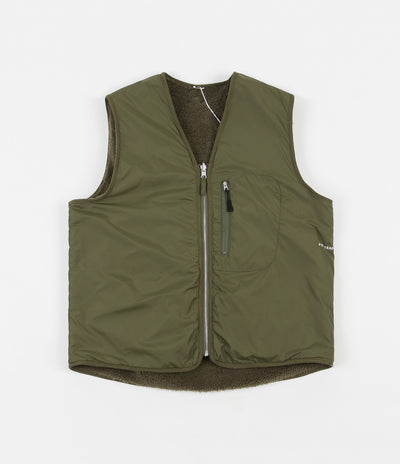 Pop Trading Company Harold Reversible Vest - Hunting Green