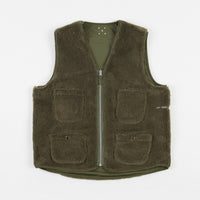 Pop Trading Company Harold Reversible Vest - Hunting Green thumbnail