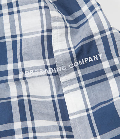 Pop Trading Company Herman Shirt - White / Navy Check