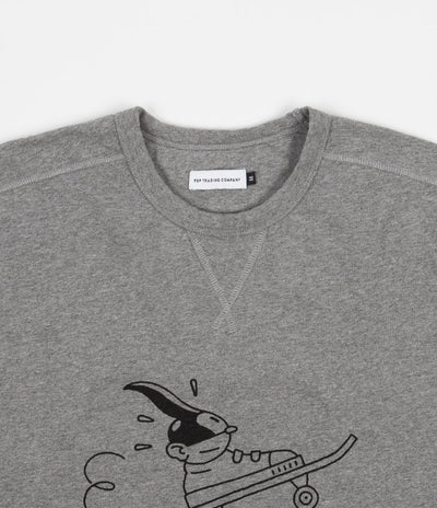 Pop Trading Company Joost Swarte Crewneck Sweatshirt - Heather Grey