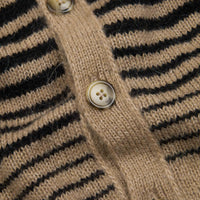 Pop Trading Company Knitted Cardigan - Sesame / Black thumbnail