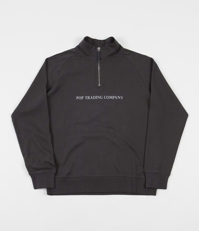Pop Trading Company Lightweight Sportswear Company Halfzip Sweatshirt - Charcoal