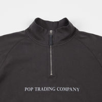 Pop Trading Company Lightweight Sportswear Company Halfzip Sweatshirt - Charcoal thumbnail