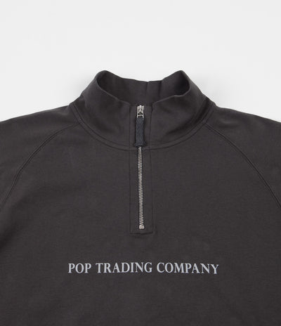 Pop Trading Company Lightweight Sportswear Company Halfzip Sweatshirt - Charcoal