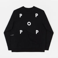 Pop Trading Company Logo Crewneck Sweatshirt - Black / White thumbnail