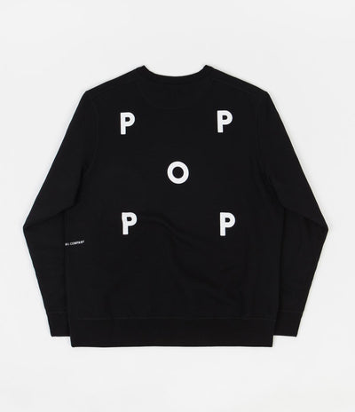 Pop Trading Company Logo Crewneck Sweatshirt - Black / White