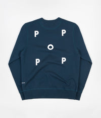 Pop Trading Company Logo Crewneck Sweatshirt - Dark Teal