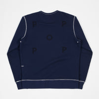 Pop Trading Company Logo Crewneck Sweatshirt - Navy thumbnail
