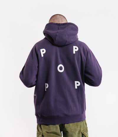 Pop Trading Company Logo Hoodie - Dark Purple