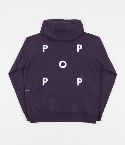 Pop Trading Company Logo Hoodie - Dark Purple