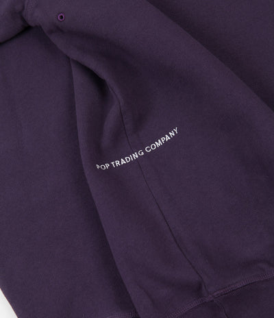 Pop Trading Company Logo Hoodie - Dark Purple