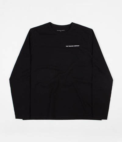 Pop Trading Company Logo Long Sleeve T-Shirt - Black / White