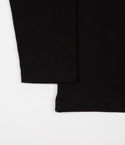 Pop Trading Company Logo Long Sleeve T-Shirt - Black / White | Flatspot