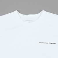 Pop Trading Company Logo Long Sleeve T-Shirt - White / Black thumbnail