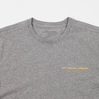 Pop Trading Company Logo T-Shirt - Heather Grey / Yellow thumbnail