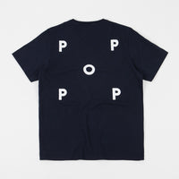Pop Trading Company Logo T-Shirt - Navy / White thumbnail