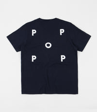 Pop Trading Company Logo T-Shirt - Navy / White