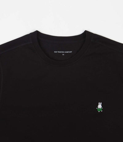 Pop Trading Company Miffy Dancing Embroidery T-Shirt - Black