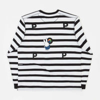 Pop Trading Company Miffy Striped Long Sleeve T-Shirt - Black / White thumbnail