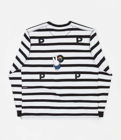 Pop Trading Company Miffy Striped Long Sleeve T-Shirt - Black / White