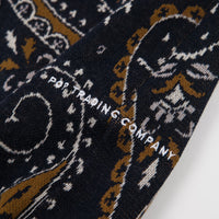Pop Trading Company Paisley Spencer Vest - Navy / Brown thumbnail