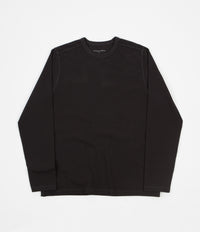 Pop Trading Company Pique Logo Long Sleeve T-Shirt - Anthracite