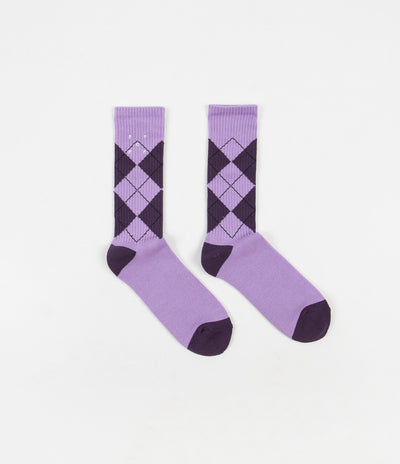 Pop Trading Company Pop Burly Socks - Violet / Dark Purple